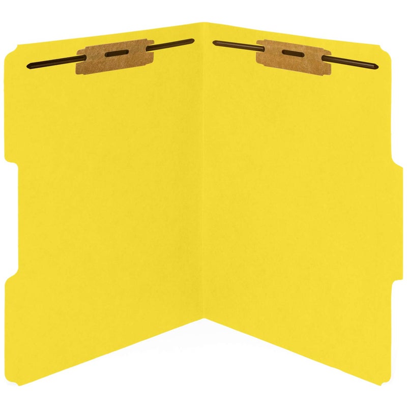 Blue Summit Supplies 50 Yellow Fastener File Folders - 1/3 Cut Reinforced Tab - Durable 2 Prongs Bonded Fastener Designed to Organize Standard Medical Files, Office Reports - Letter Size, Yellow, 50 Pack - Image 4